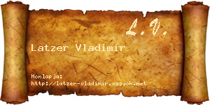 Latzer Vladimir névjegykártya